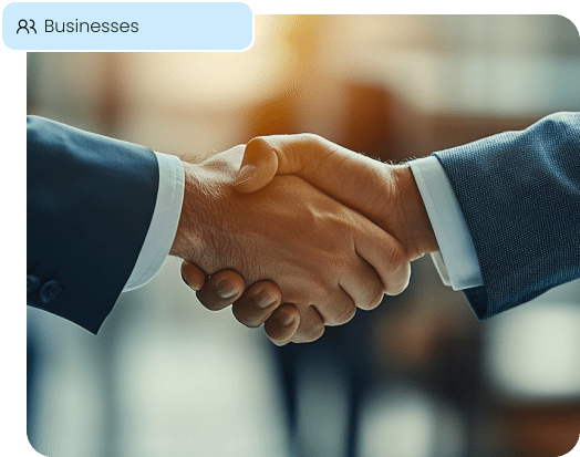 A handshake representing the reliable payment processing partnership Aurora Payments offers to local businesses, entrepreneurs, and merchants looking to accept payments and grow.