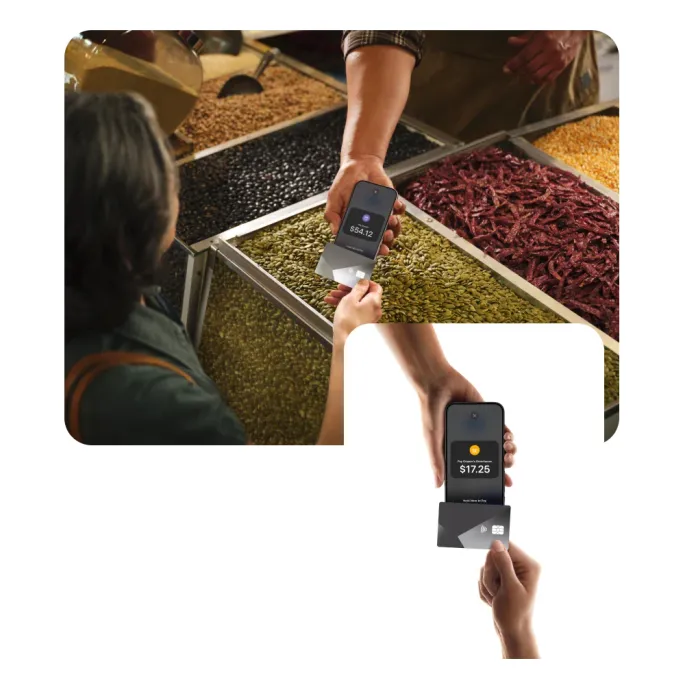 ARISE Tap to Pay on iPhone for secure contactless credit card transactions at retail checkout.